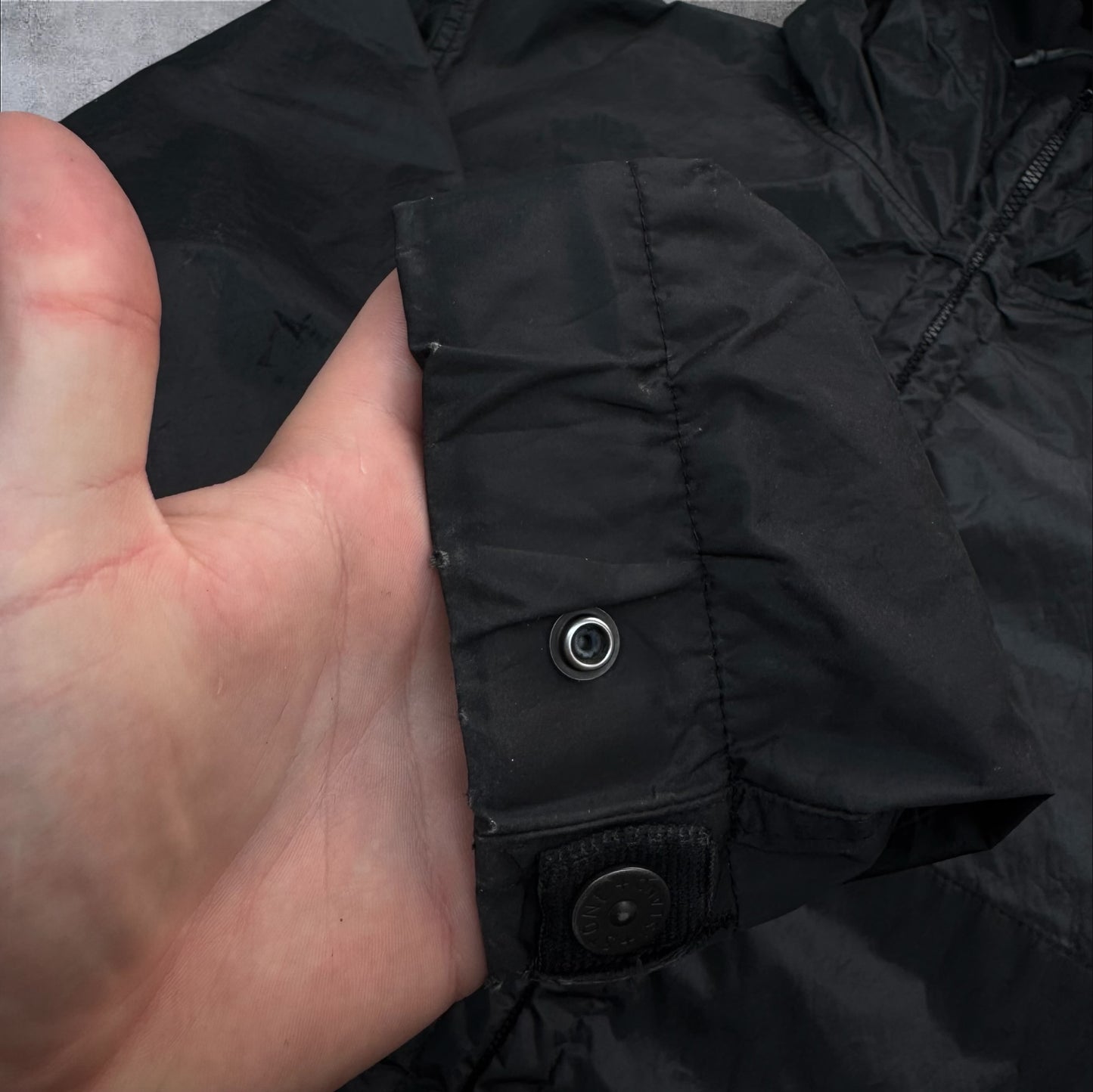 Stone Island Vintage Nylon Zip Up Jacket Black Men’s Medium RRP £495