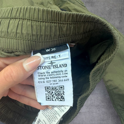 Stone Island Trousers Khaki Elastic Waist Size 30W RRP £295+