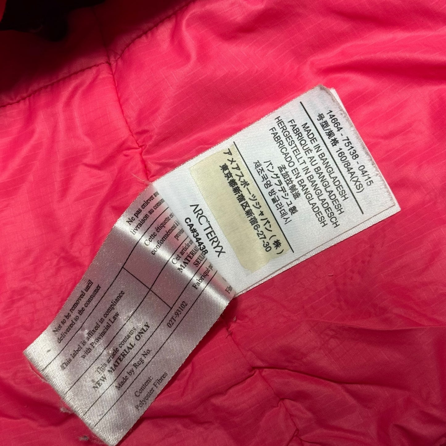 Arcteryx Womens Atom AR XS RRP £260