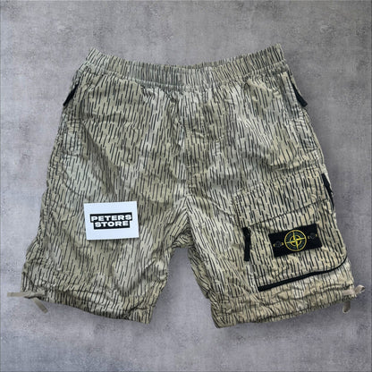 Stone Island 33W Rain Camo Shorts Elasticated Waist RRP £325