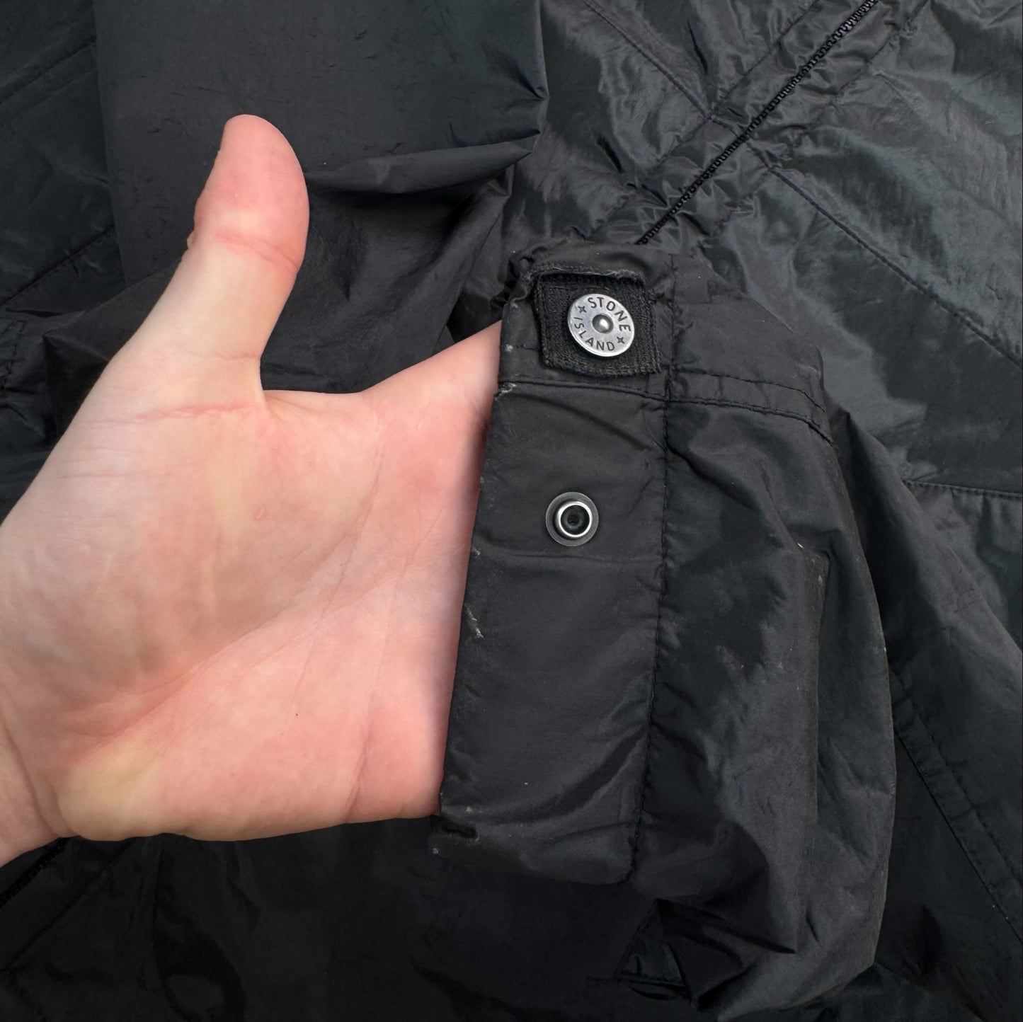 Stone Island Vintage Nylon Zip Up Jacket Black Men’s Medium RRP £495
