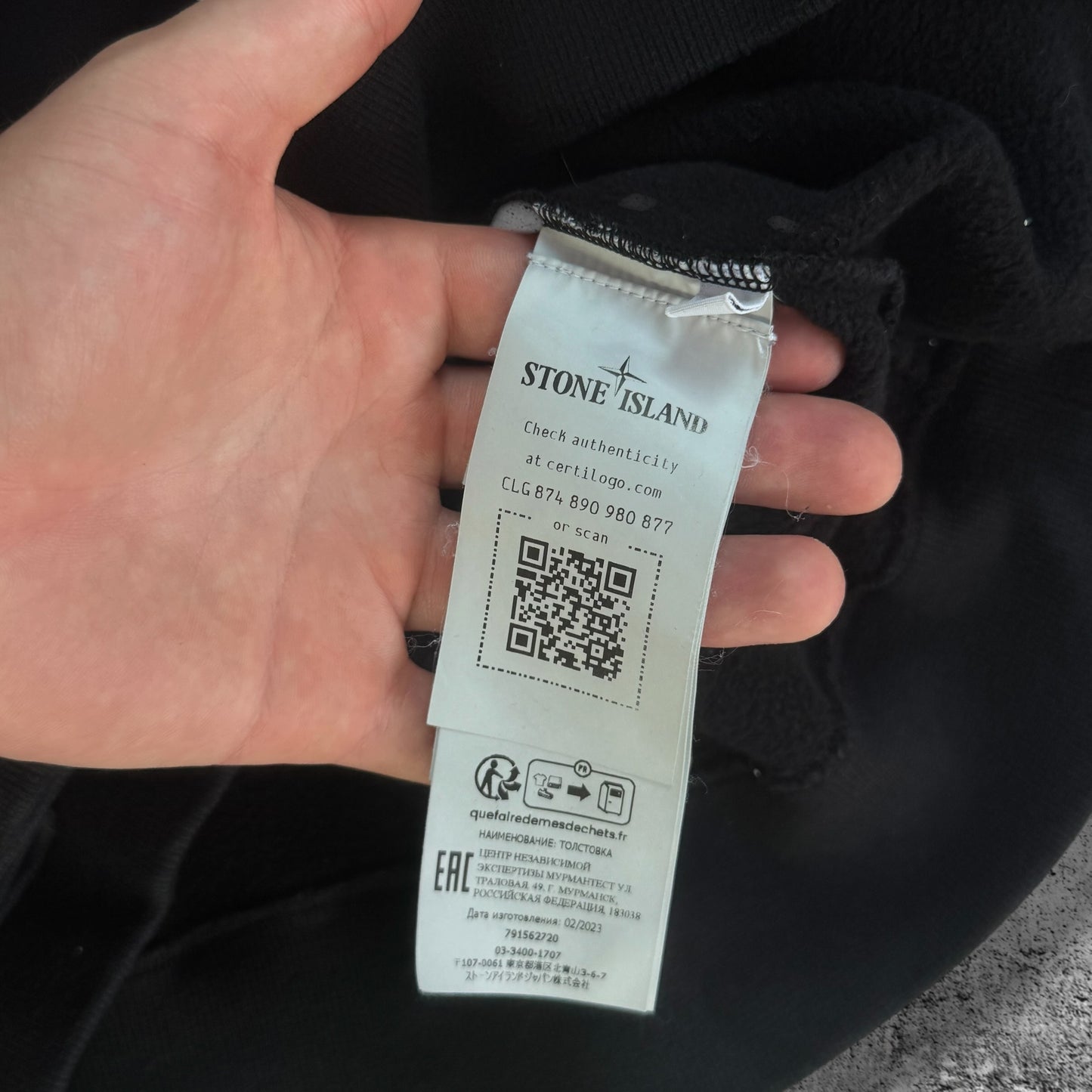 Stone Island Quarter Zip Men's Large Black RRP £350