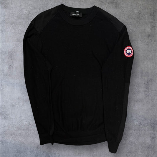 Canada Goose Merino Wool Knit Jumper Medium Black RRP £325