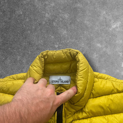 Stone Island Micro Yarn Down Gilet Yellow RRP £450