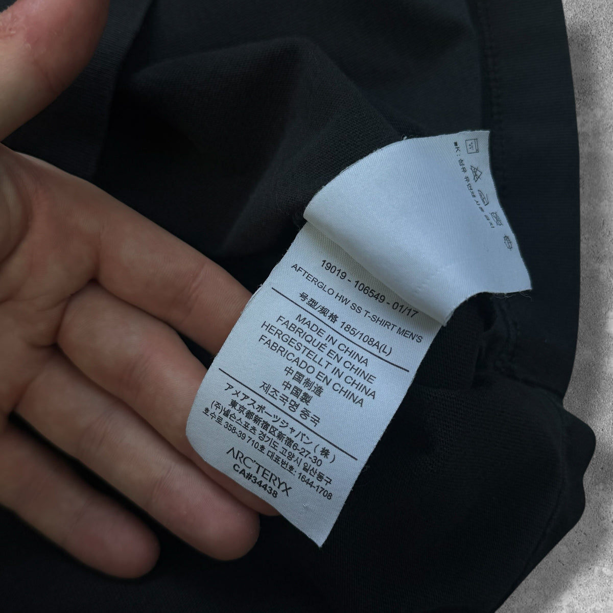Arc'teryx Tee Large Black RRP £60
