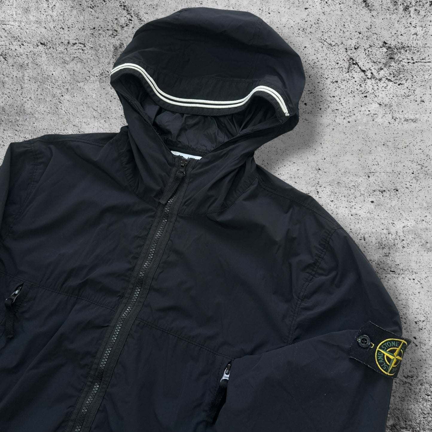 Stone Island Skin Touch Jacket Men's Medium Black Hooded RRP £650