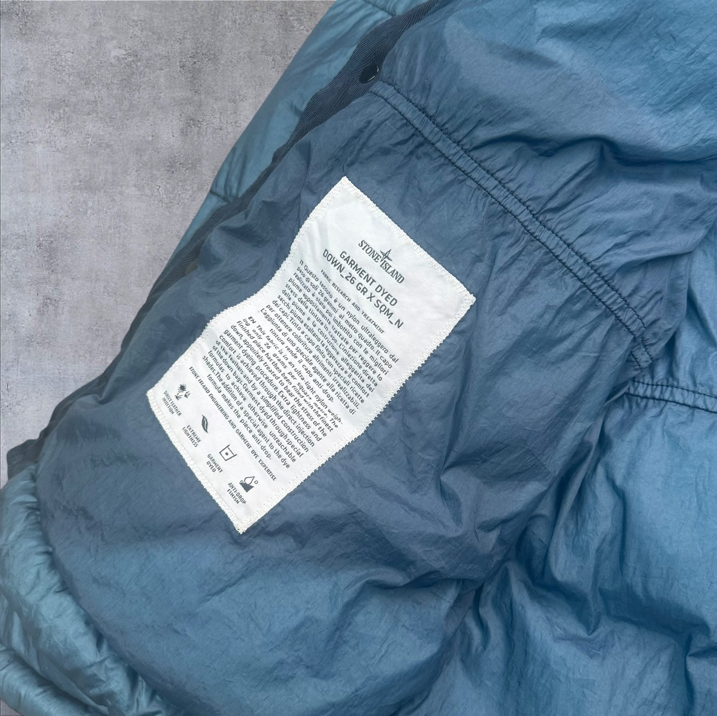 Stone Island Garment Dyed Down Jacket Large RRP £650