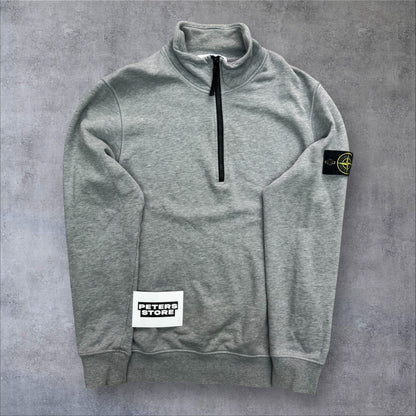 Stone Island Grey Quarter Zip Medium RRP £325
