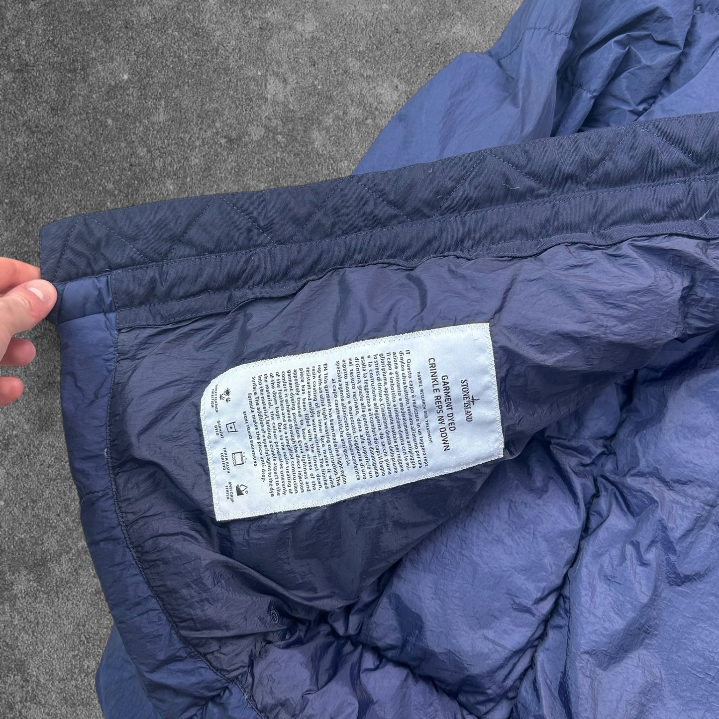 Stone Island Garment Dyed Down Puffer Jacket Size Large RRP £900