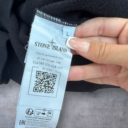 Stone Island Quarter Zip Sweatshirt Black Size Large RRP £300+