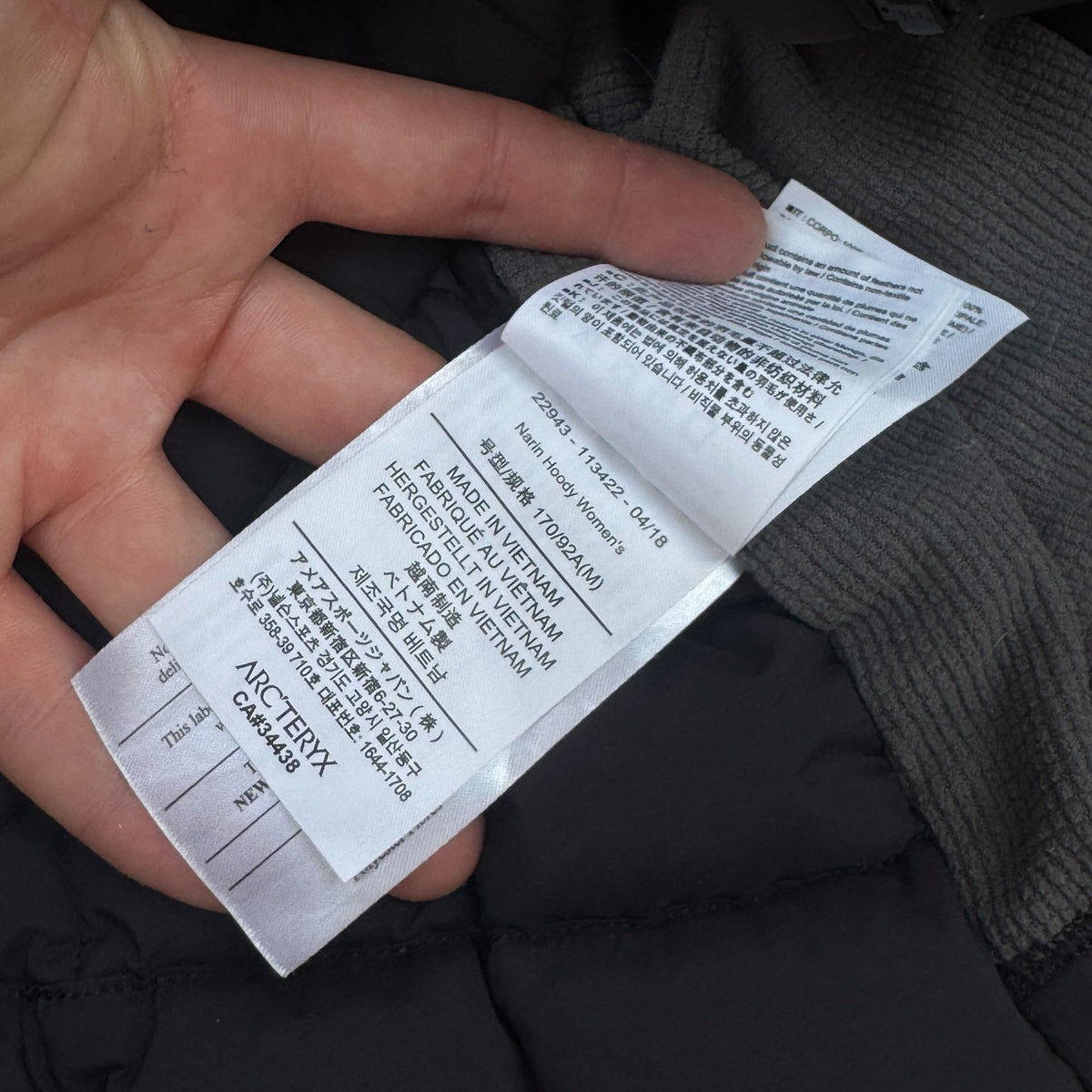 Arc'teryx Narin Hoody Women's Medium Black Insulated RRP £350