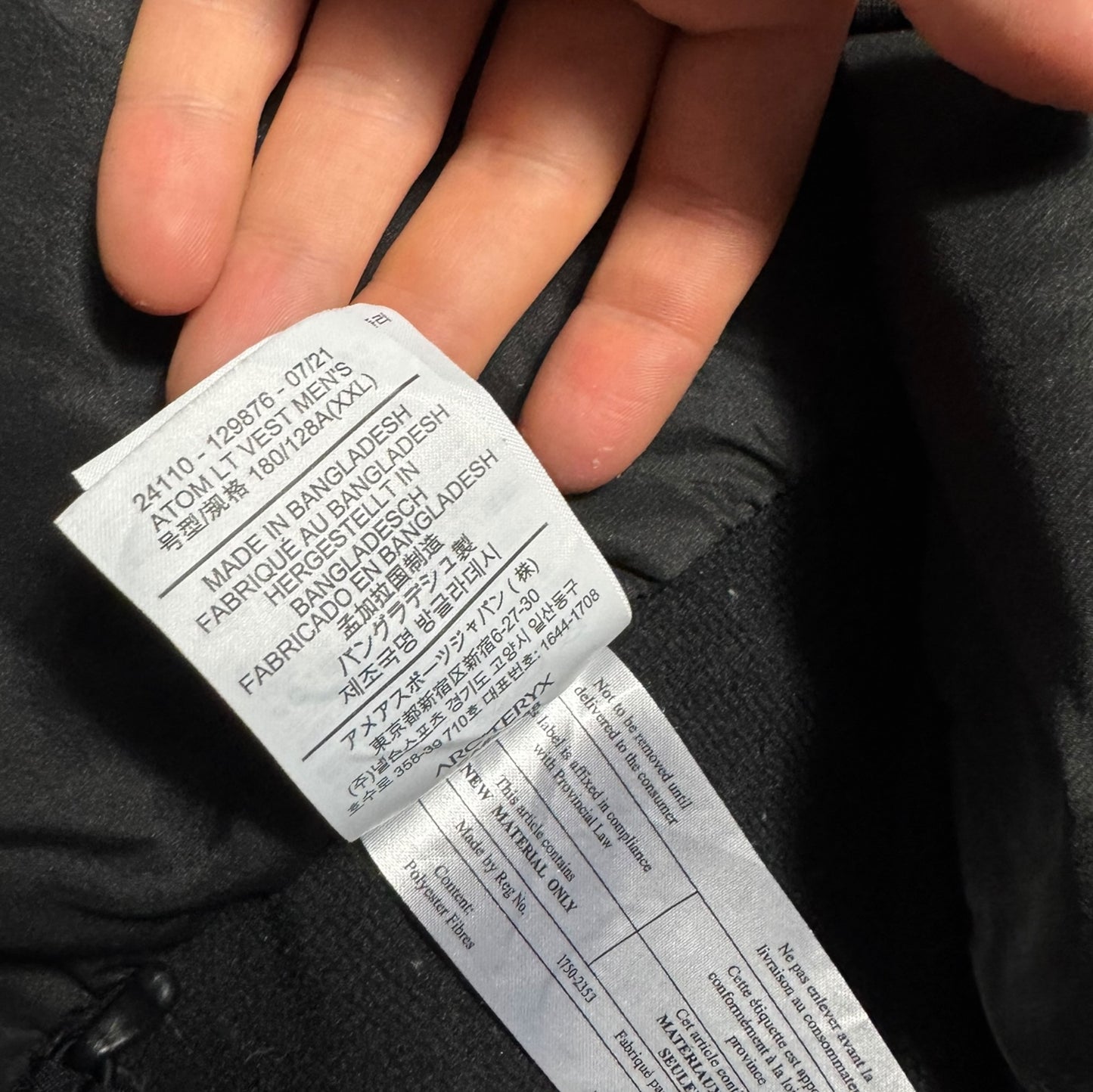 Arcteryx atom lt black gilet Bodywarmer