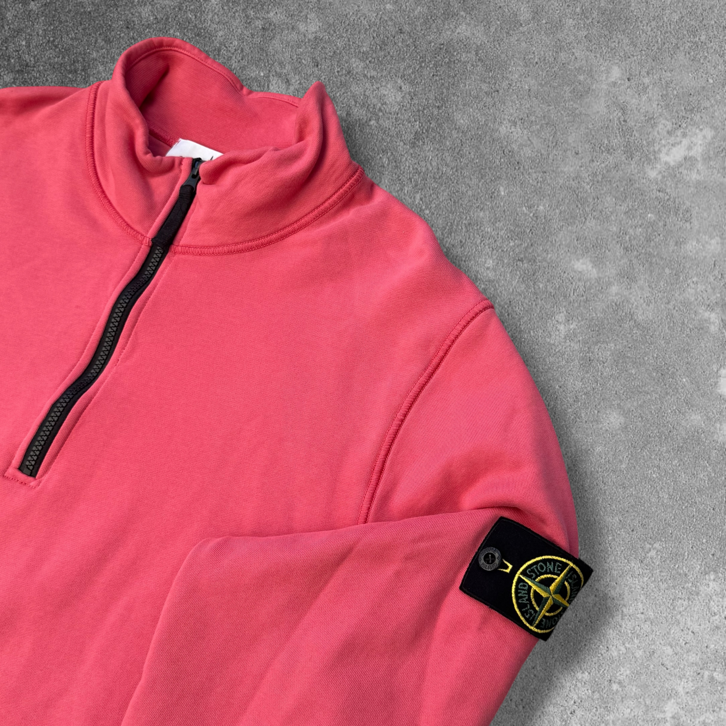 Stone Island Quarter Zip Men's XL Rose Pink Mint Condition RRP £325