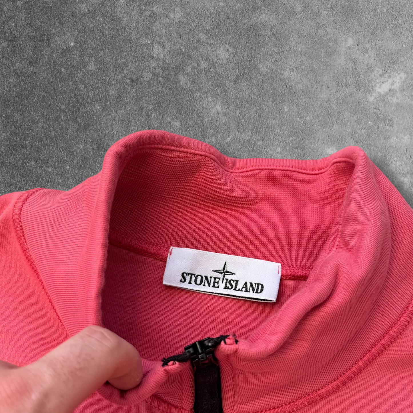Stone Island Quarter Zip Men's XL Rose Pink Mint Condition RRP £325
