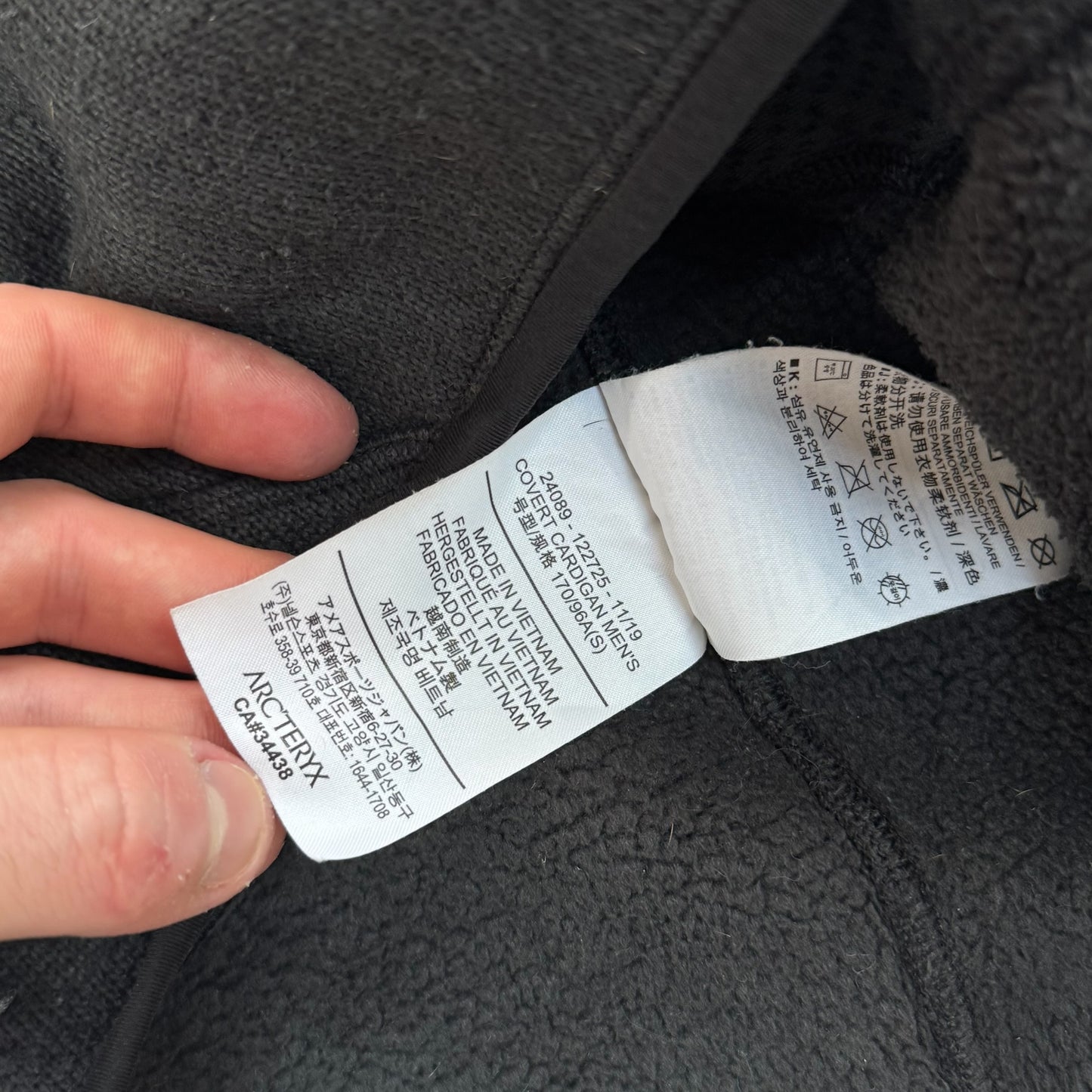 Arc'teryx Covert Zip Fleece Small RRP £180