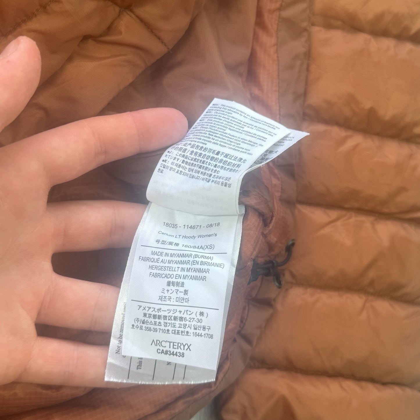 Arc'teryx Cerium Puffer Jacket Women's XS RRP £380