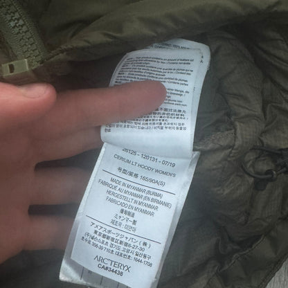 Arcteryx Cerium LT Puffer Jacket Women’s Size Small RRP £300