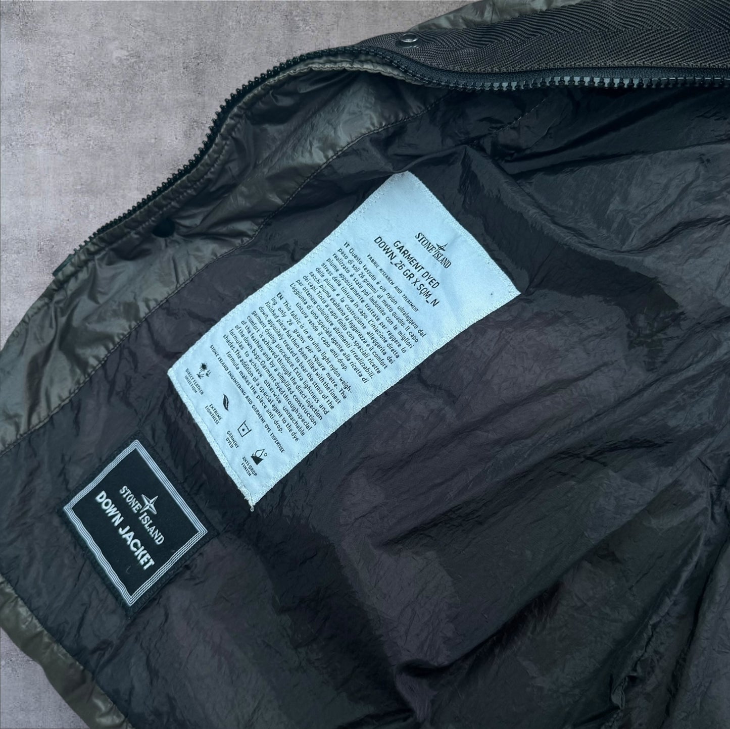 Stone Island Garment Dyed Down Jacket Large RRP £750