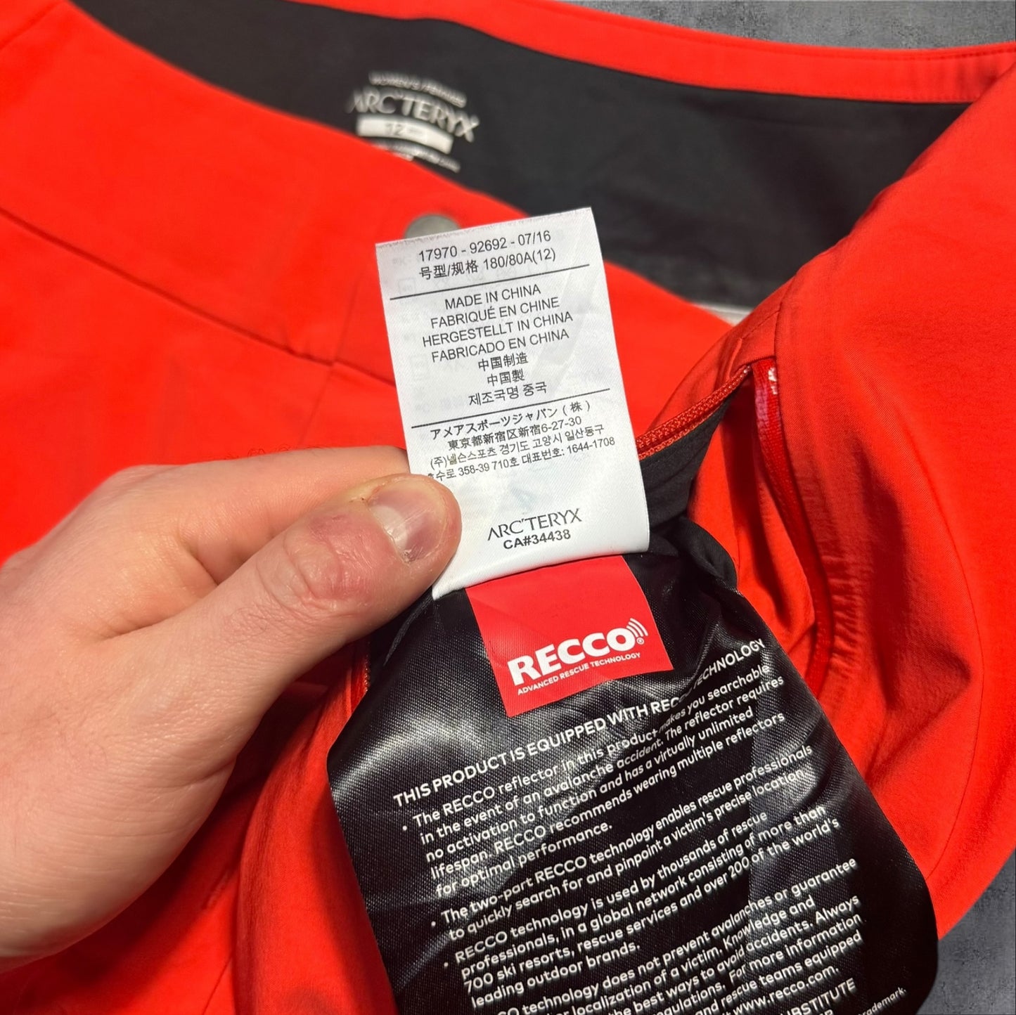 Arc’teryx Goretex Sabre Ski Trousers Womens Size 12 Orange RRP £400