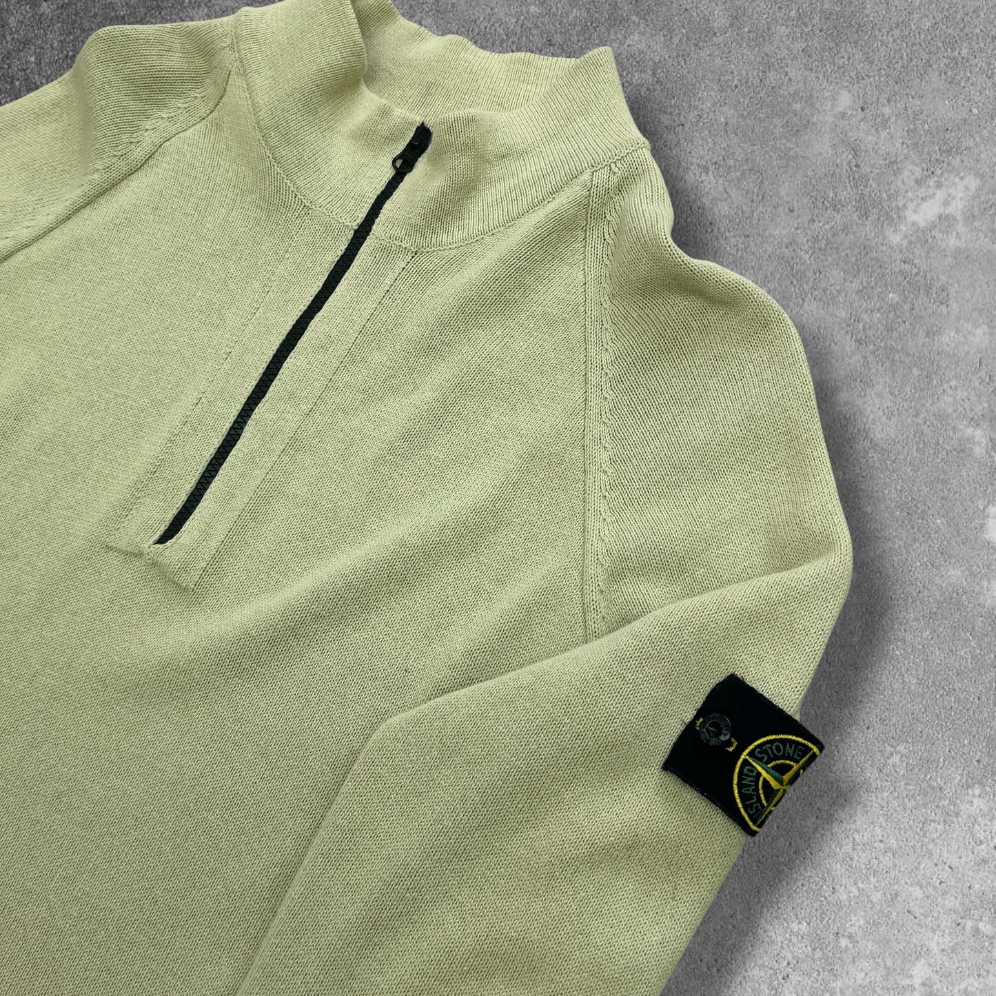 Stone Island Cotton Knit Quarter Zip Jumper Size XL RRP £300