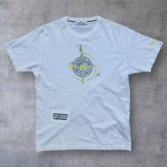 Stone Island Splash Compass T-Shirt White Large RRP £175+