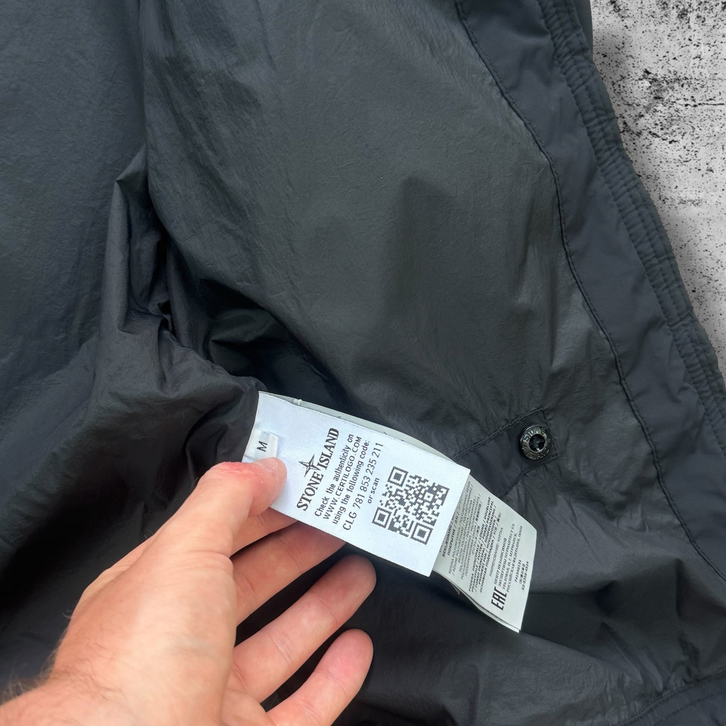 Stone Island Skin Touch Jacket Men's Medium Black Hooded RRP £650
