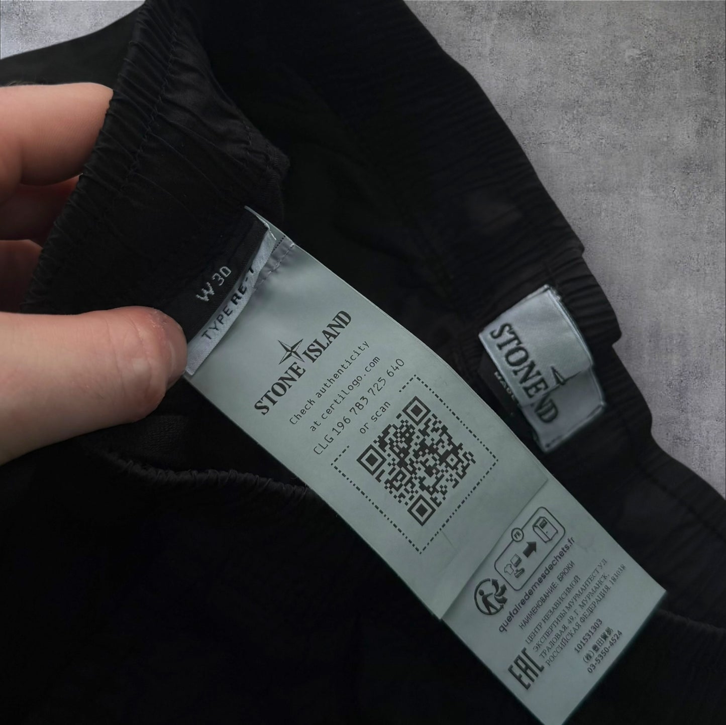 Stone Island Elasticated Cargos Black 30W RRP £350