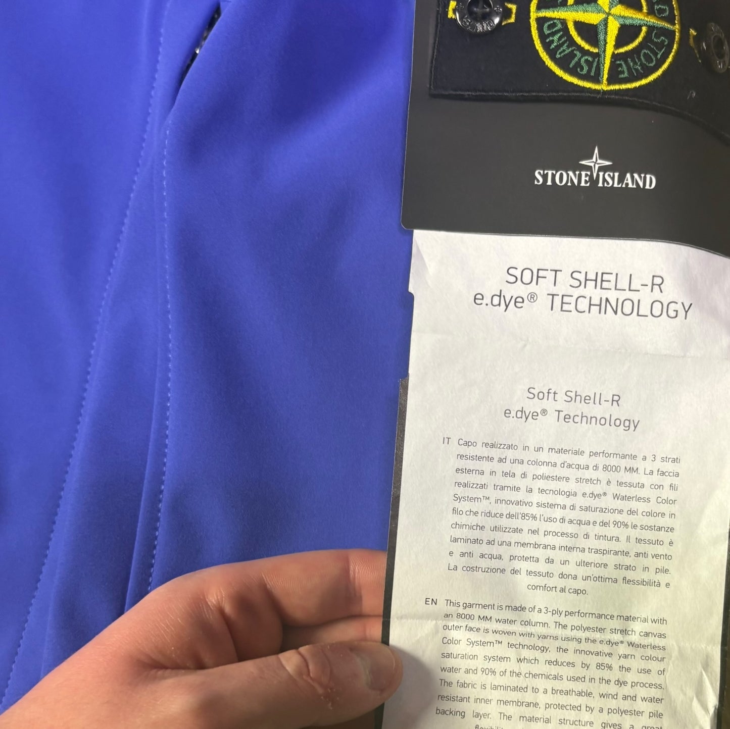 Stone Island Softshell Jacket Blue Size XL Brand New With Tags RRP £795