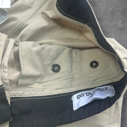 Stone Island Cargo Trousers Beige Size 33W RRP £350
