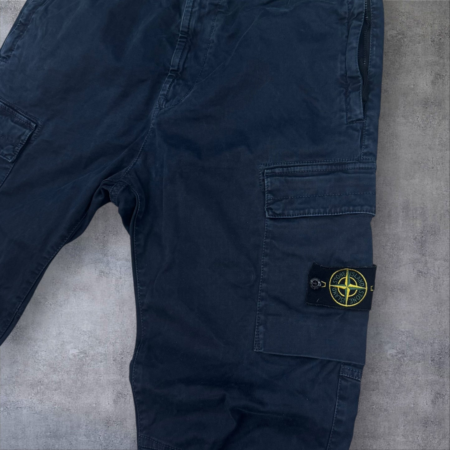 Stone Island Cargos 34W Navy Elastic Waist RRP £395
