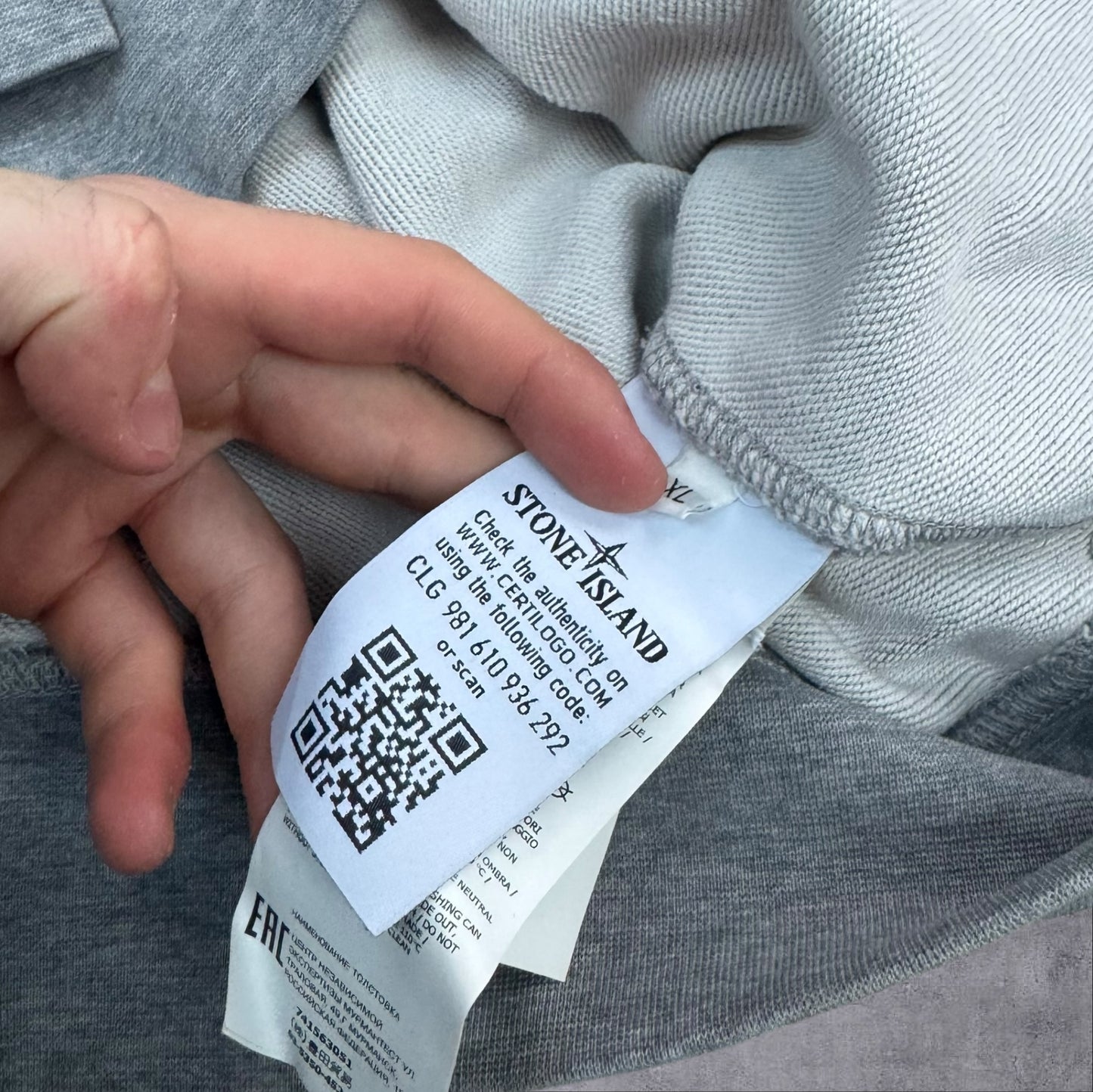 Stone Island Grey Sweatshirt Jumper Mens XL RRP £325