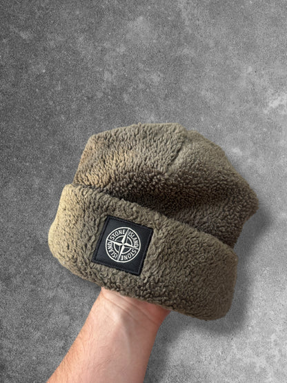 Stone Island Teddy Fleece Beanie Medium Brown RRP £120