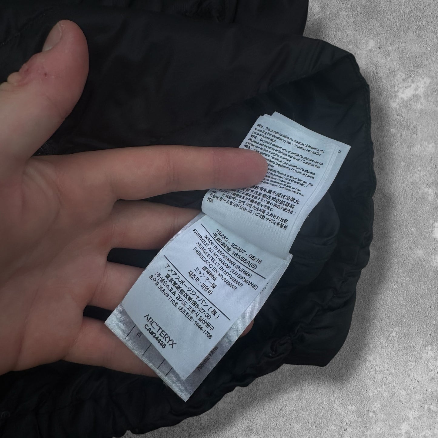 Arc'teryx Cerium Puffer Small Black Fits XS RRP £380