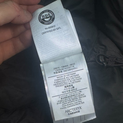 Arc'teryx Cerium Hoody XXL Black 2022 Insulated RRP £380