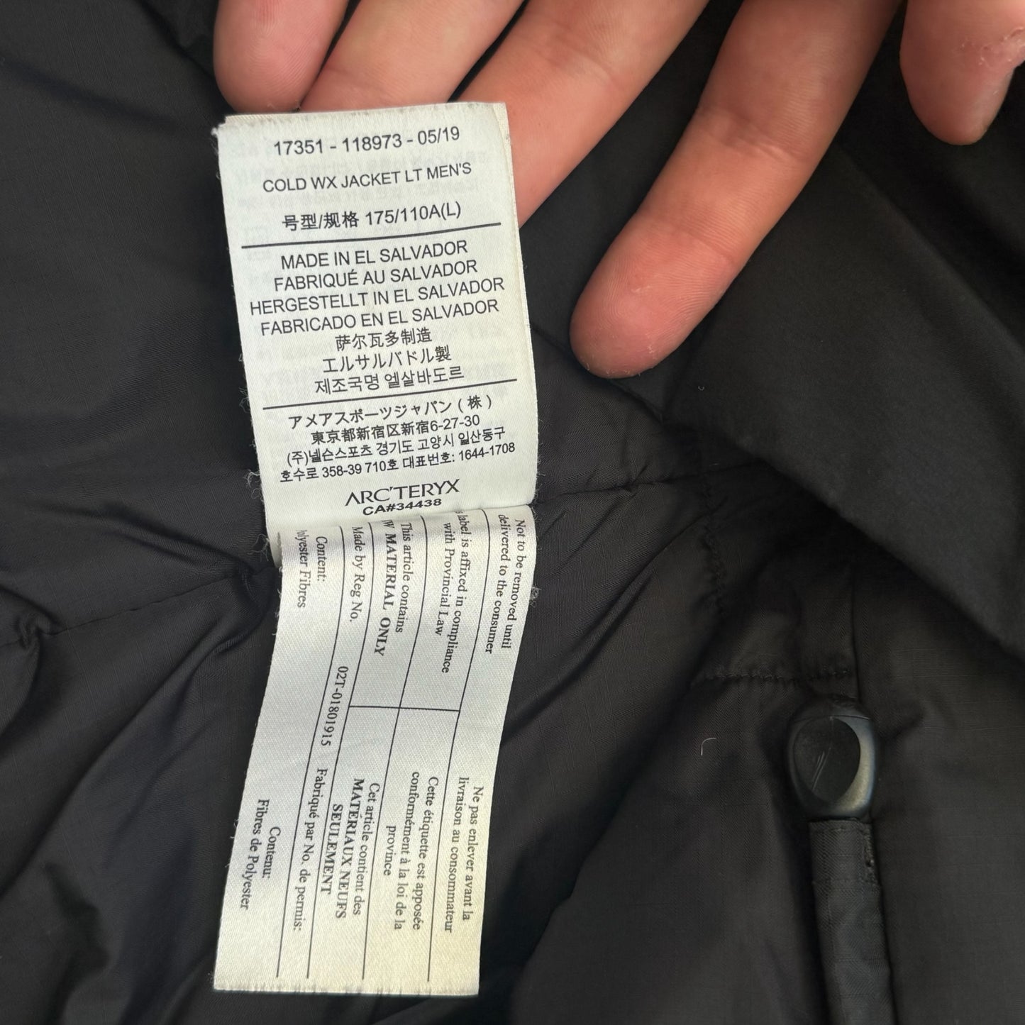Arc'teryx LEAF Cold WX LT Windstopper Jacket Men's Large RRP £500
