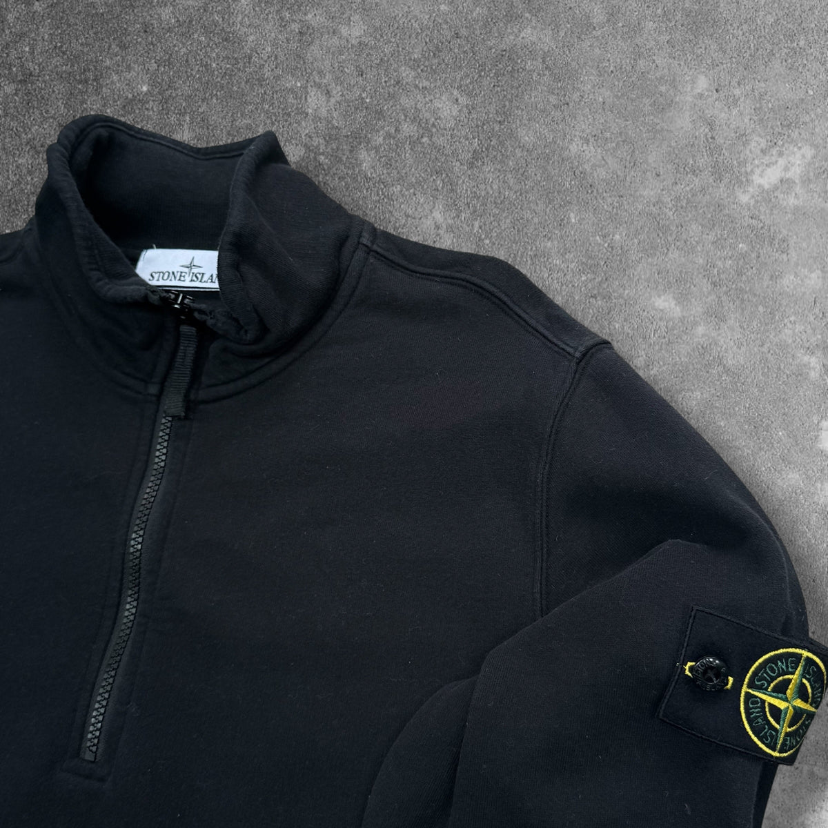 Stone Island Quarter Zip Medium Black RRP £245
