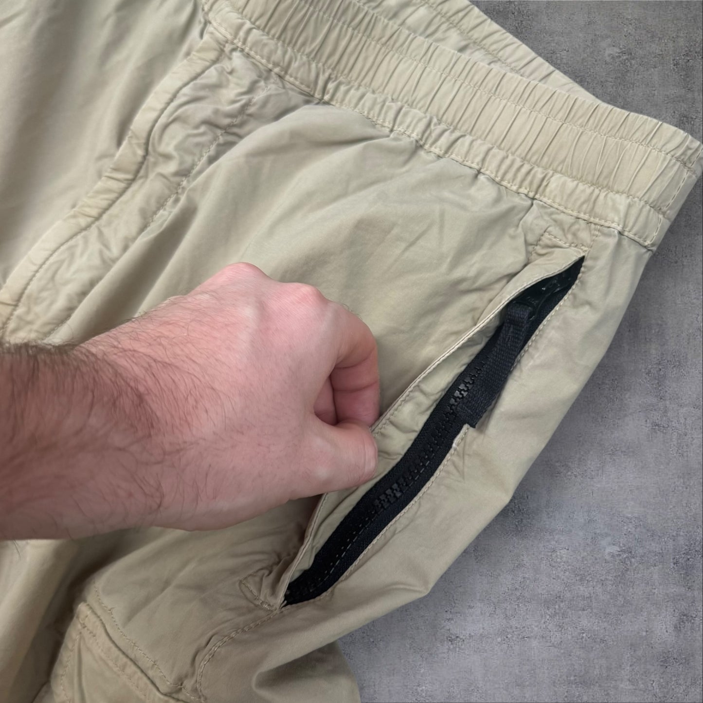 Stone Island Cargos 34W Tan Elastic Waist RRP £395