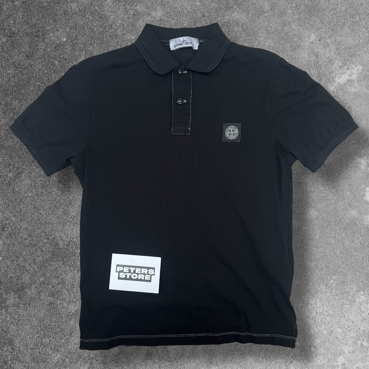 Stone Island Polo Shirt Men's Small Classic Badge Short Sleeve RRP £175