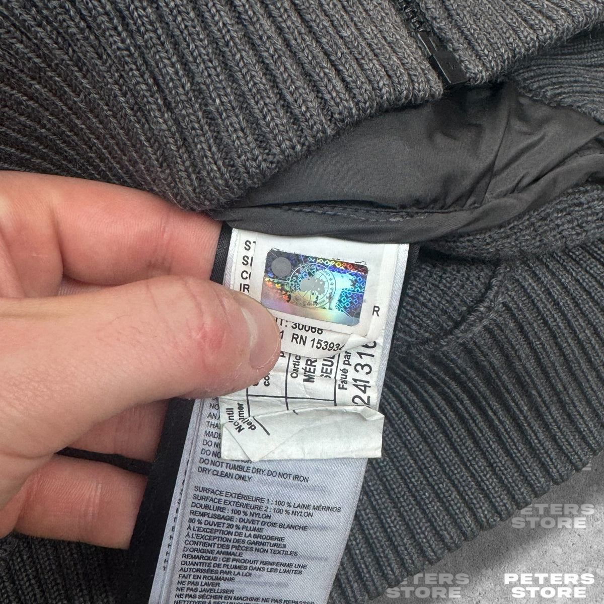 Canada Goose HyBridge Knit Jacket Black Label Iron Grey Men's Large