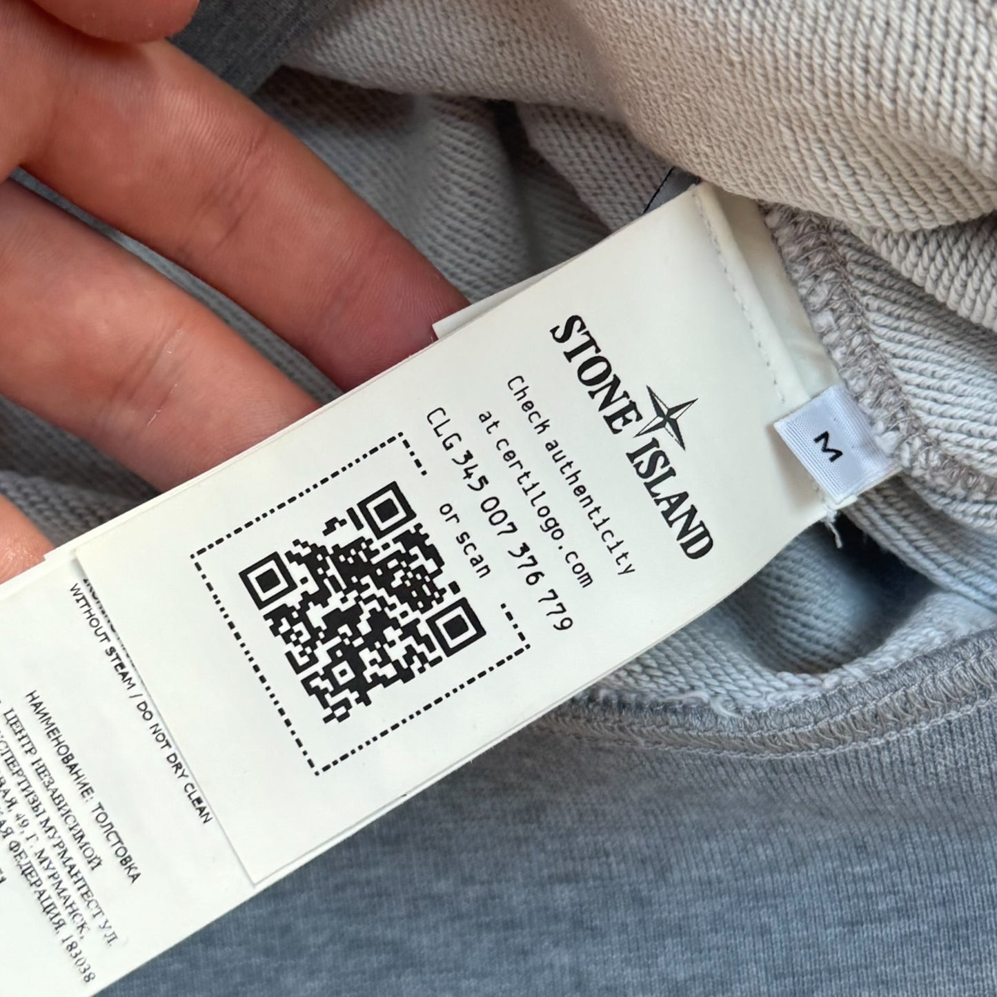 Stone Island Grey Hoodie Medium RRP £295