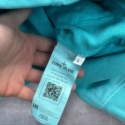 Stone Island Zip Up Hoodie Baby Blue Large RRP £275