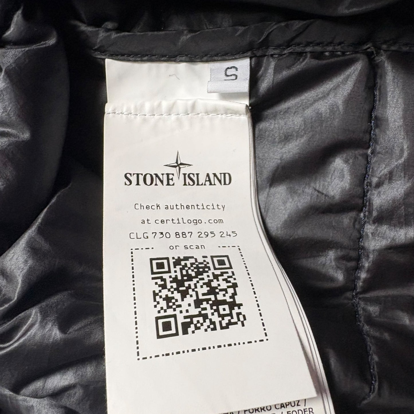 Stone Island Bio Based Puffer Jacket Black Size Small RRP £825