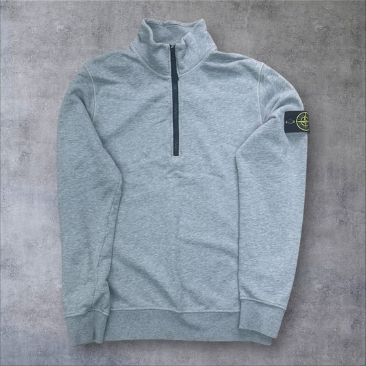 Stone Island Quarter Zip Medium Grey New Season RRP £245