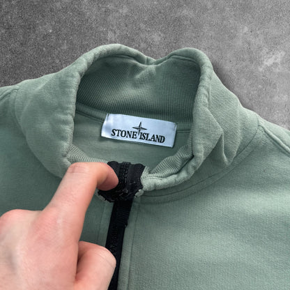 Stone Island Khaki Quarter Zip Small RRP £310