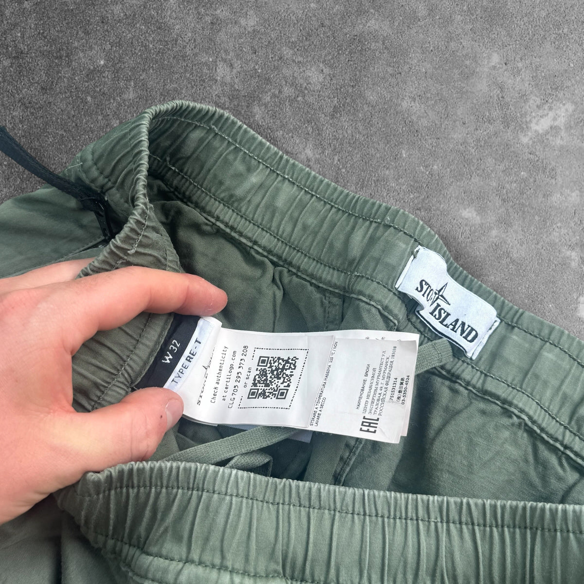 Stone Island Cargos W32 Khaki Colour Code V0055 RRP £350