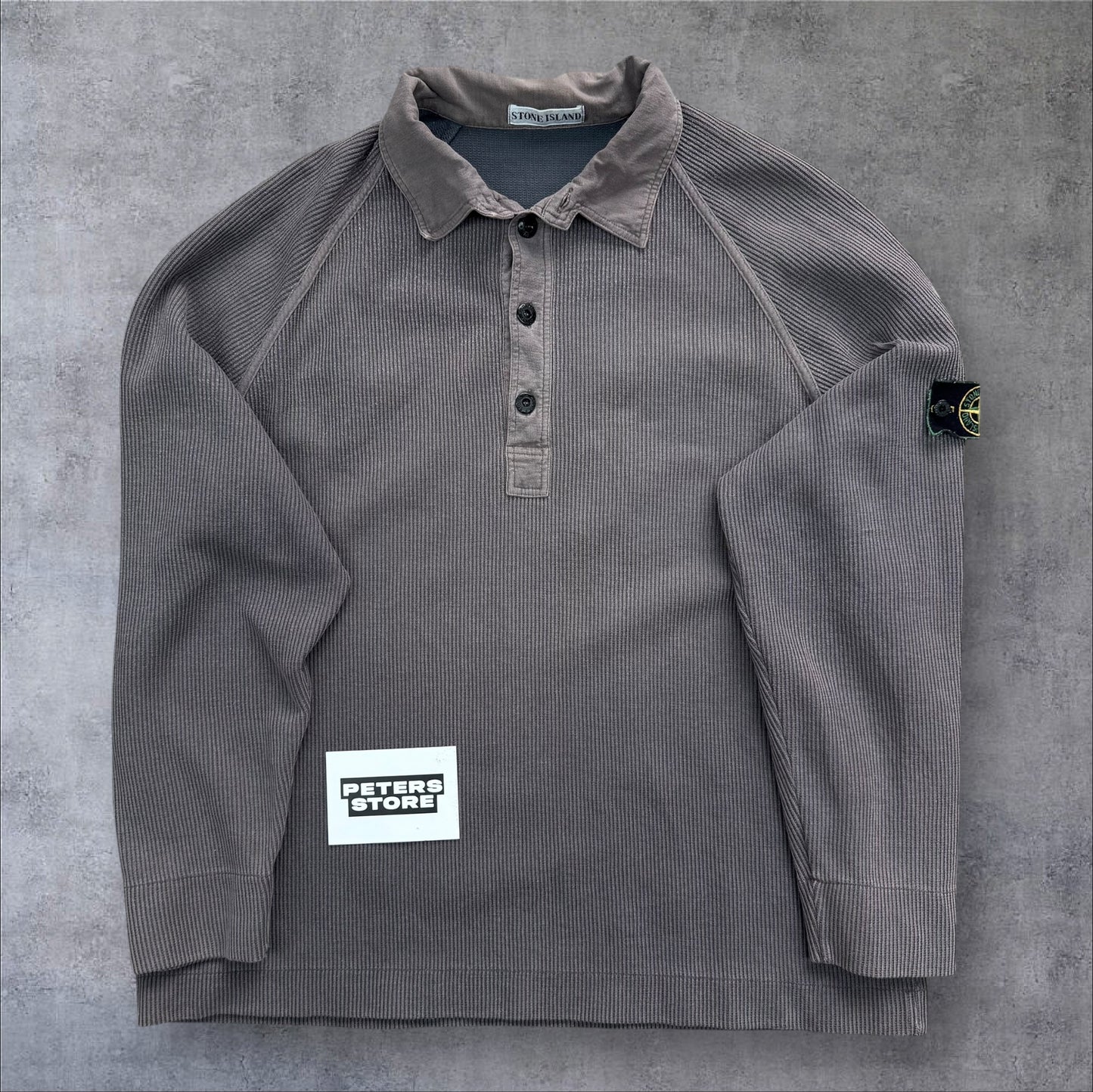Stone Island Green Edge Quarter Zip Sweatshirt 1999 Size XL RRP £350