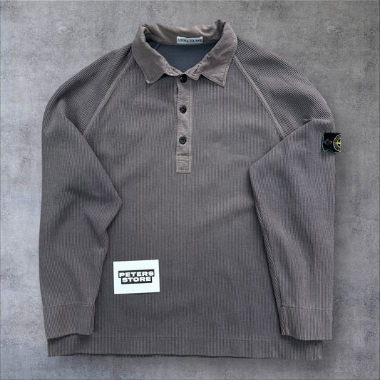 Stone Island Green Edge Quarter Zip Sweatshirt 1999 Size XL RRP £350