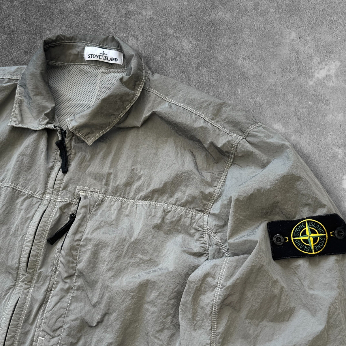 Stone Island overshirt close up