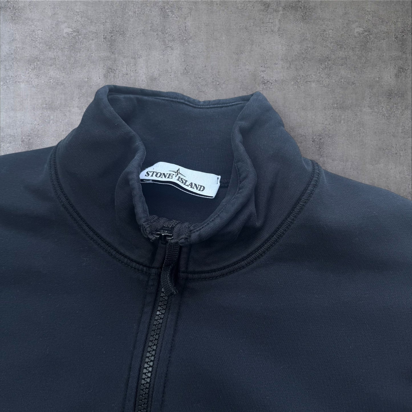 Stone Island Black Quarter Zip XL 24” P2P RRP £325