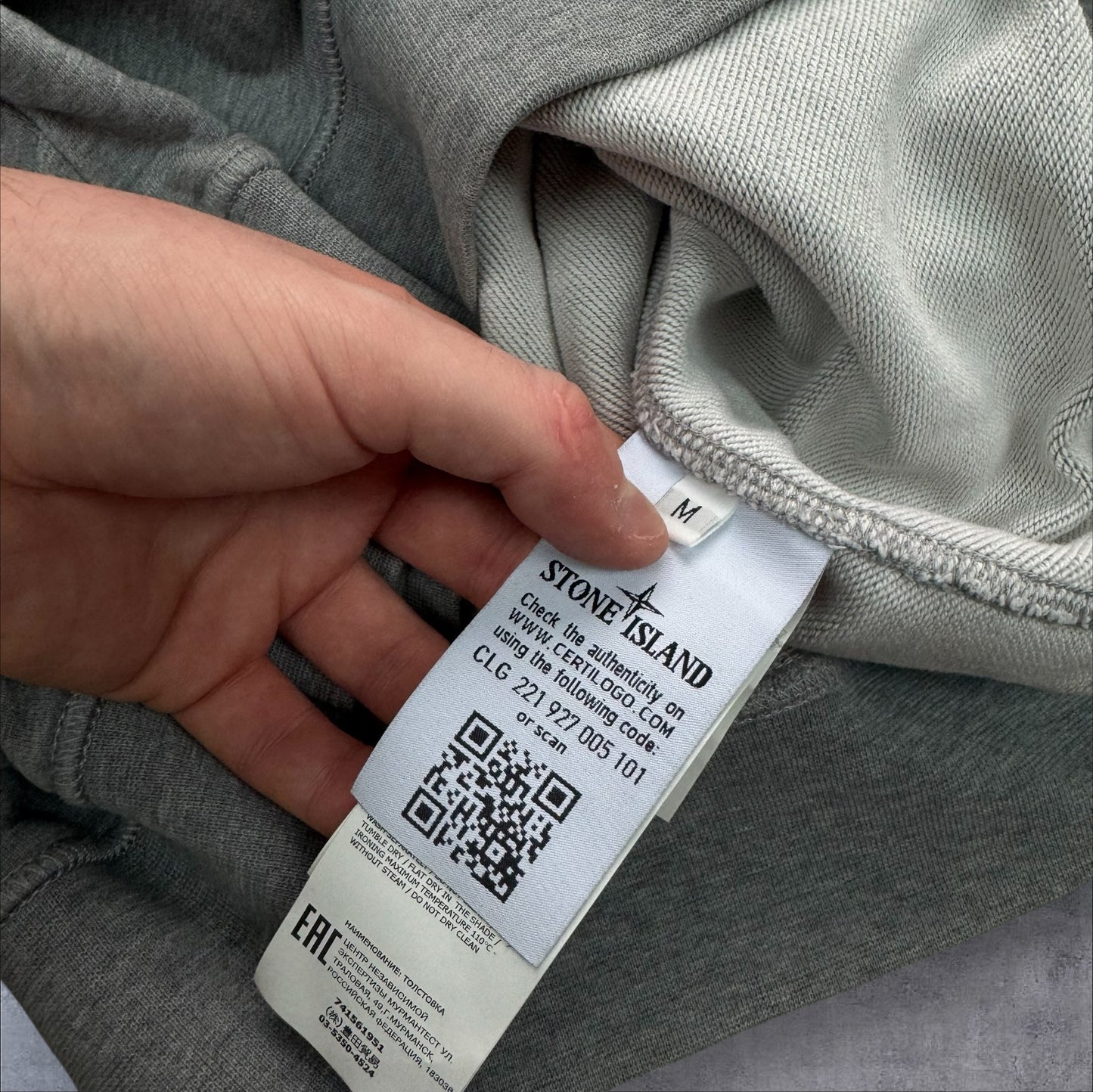 Stone Island Grey Quarter Zip Medium RRP £325